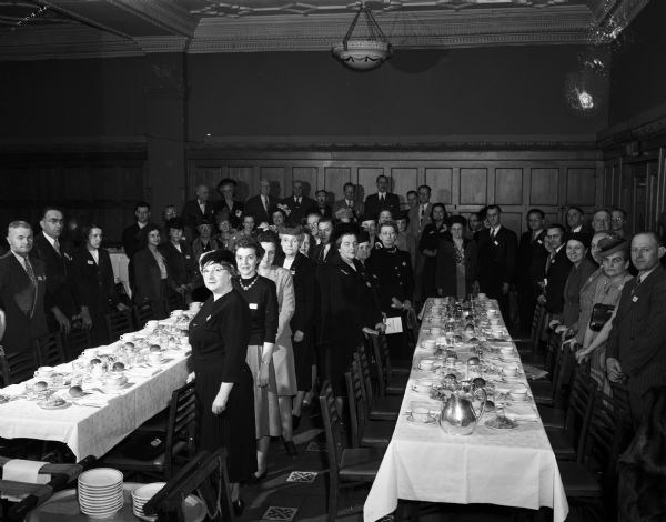 <i>Wisconsin State Journal</i> correspondents, staff members, and guests attending the annual conference of correspondents in the Park Hotel.