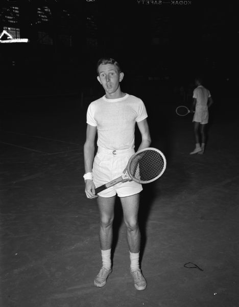 Dixon Osburne, Dallas, Texas, semi-finalist in the Singles Division of the Wisconsin Invitational Junior Tennis Tournament.