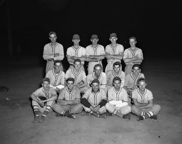 Group portrait of Penn Electric baseball team.