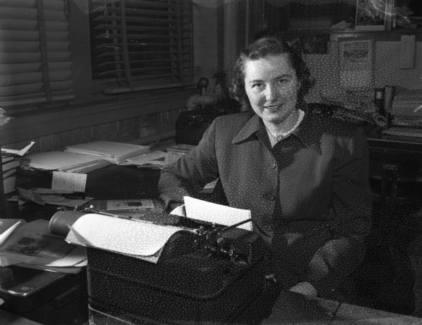 Portrait of Helen Matheson, "Wisconsin State Journal" Sunday editor.