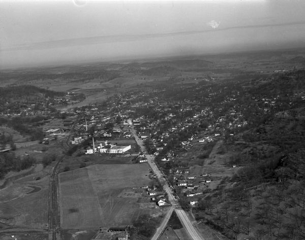 Aerial photographs of Richland Center, Wisconsin.