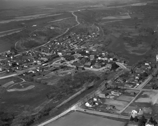 Aerial photograph of Blanchardville.