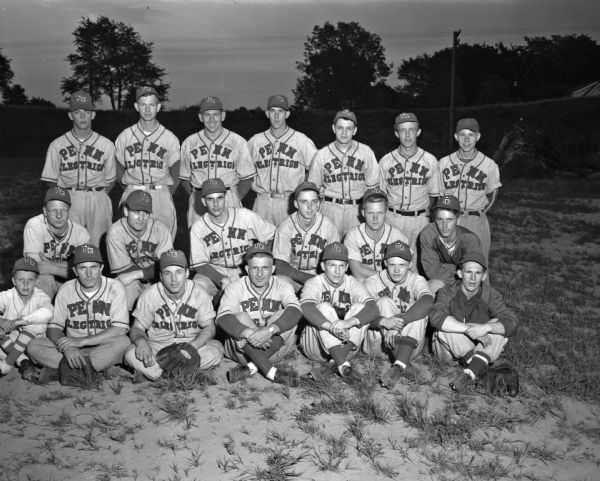 Penn Electric Service Baseball Team | Photograph | Wisconsin Historical ...