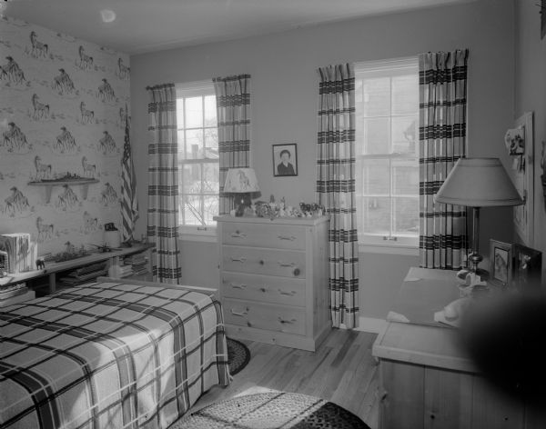Interior view of the boys' bedroom in the new home of Harold and Monona Schantz, located at 310 Kensington Drive.