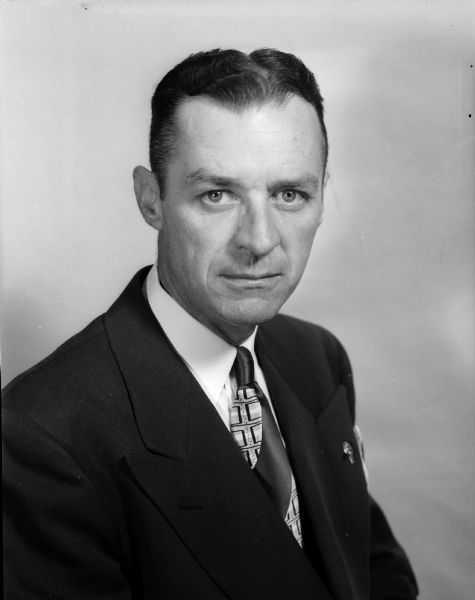 Portrait of Francis Garrity, Jefferson County district attorney and president of the Wisconsin District Attorneys Association. He is being urged to run for the nomination for state assembly in the second district.