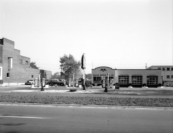 Exterior view of the Black Eagle Oil Company, 1039 East Washington Avenue.