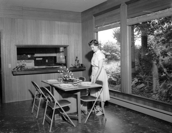 Mary Reppen standing in the kitchen of her and her husband Donald's new residence at 2901 Sylvan Avenue.
