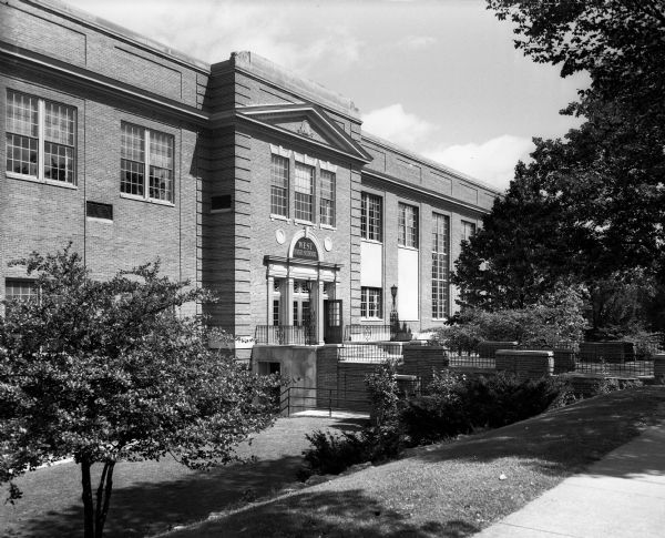 Exterior view of West High School at 30 Ash Street.