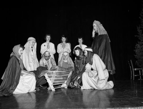 Members of the choir and chorus classes at Central High School are pictured during a nativity scene from the pageant "Choir of Bethlehem" presented at the school.