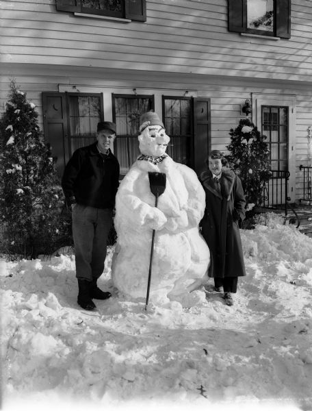 Gus the Snowman and Friends | Photograph | Wisconsin Historical Society