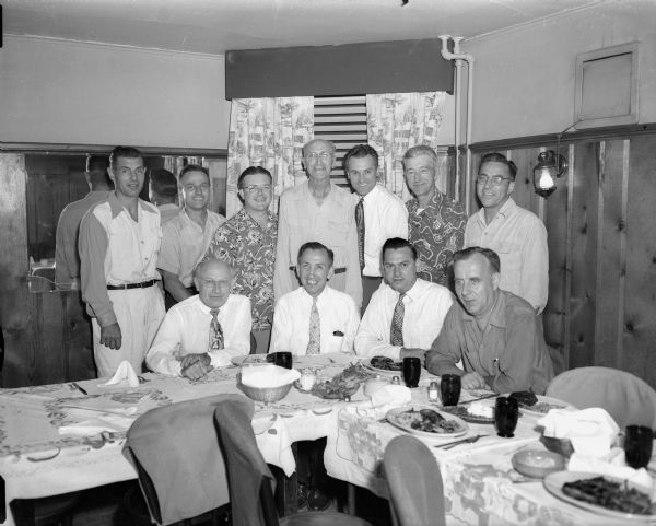 Officers of the Madison Bowling Association gather to formulate plans for the 1952-53 season.