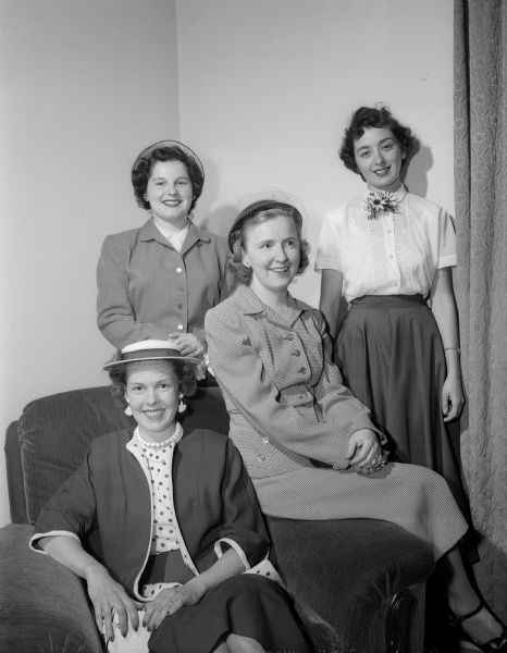 Members of the Edgewood College reunion committee are, left to right: (seated) Mary Conlin, and Betty Jacques. Standing are: Ann Sweeney and Mary Downey.