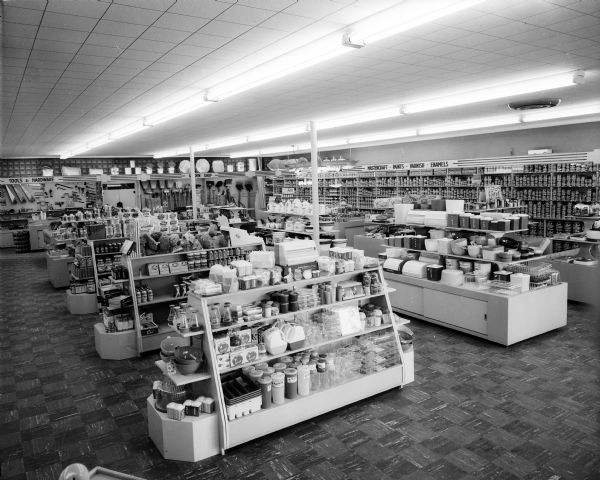 Interior of the Badger Paint store in the new Madison East Shopping Center on East Washington Avenue.