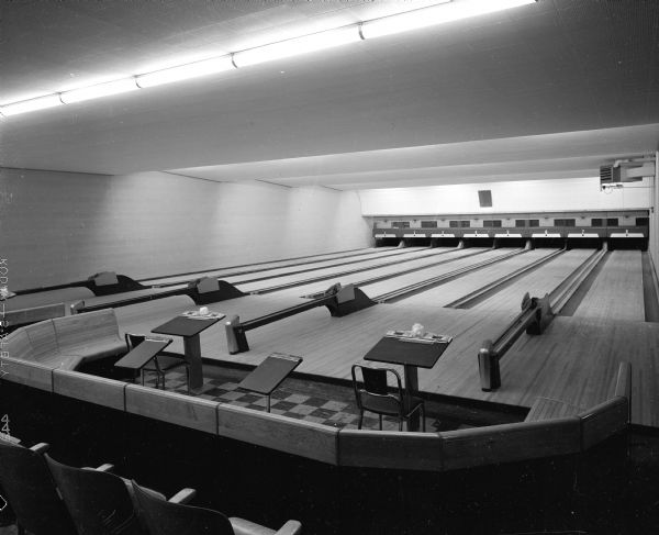 View of the bowling alley at the new Fraternal Order of Madison Eagles Aerie 623, 1236 Jenifer Street.