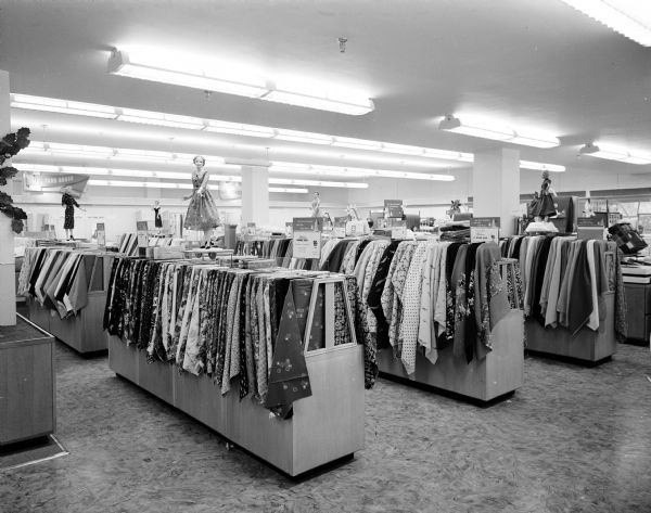 Fabric and pattern department of the new Sears store, located at 1101 East Washington Avenue.