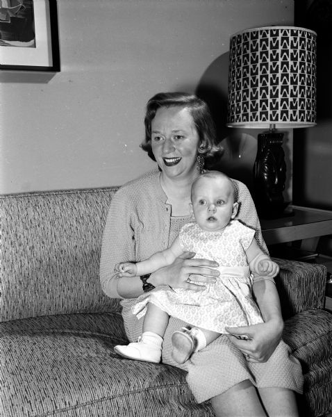 Mother's Day portrait of Julie Severson, with her 8-month-old daughter Linda.