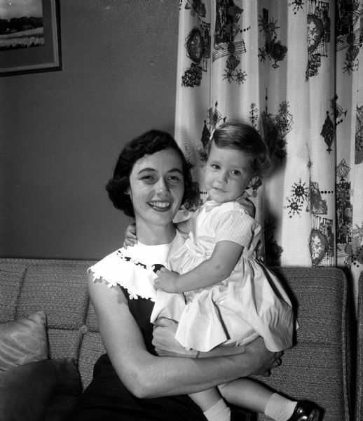 Jean Peters and her daughter, 2-year-old Susan Ava, are visiting Jean's parents, Mr. and Mrs. T.H. Davies on MacArthur Road.