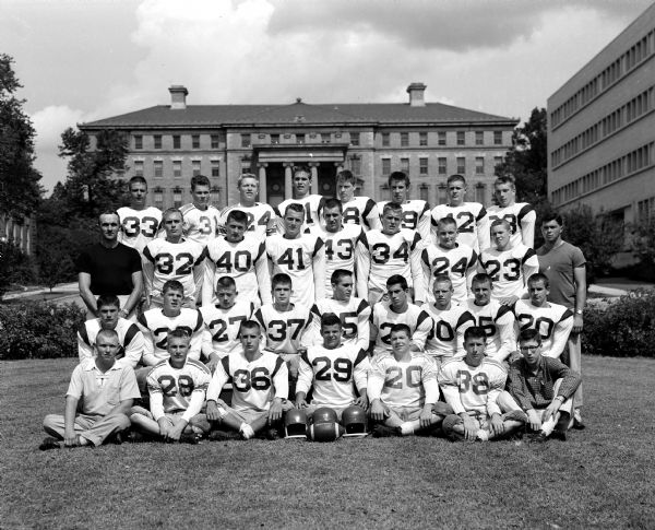 Group portrait of the Wisconsin High School Football Team.
