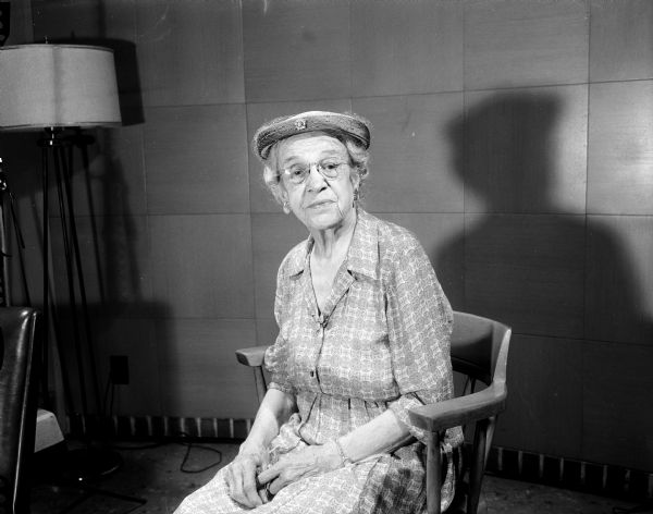 Portrait of Miss J. Mayme Dieruf of 107 North Randall Avenue, senior citizen.