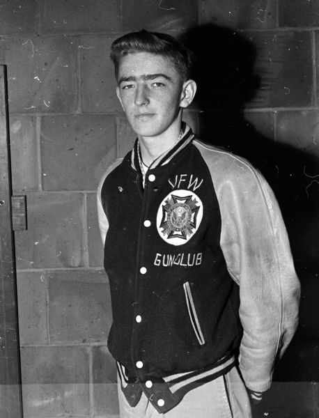 John Meitner of the Waterloo VFW club placed third in individual competition at the State Junior Rifle Championship on Saturday, April 19, 1958.