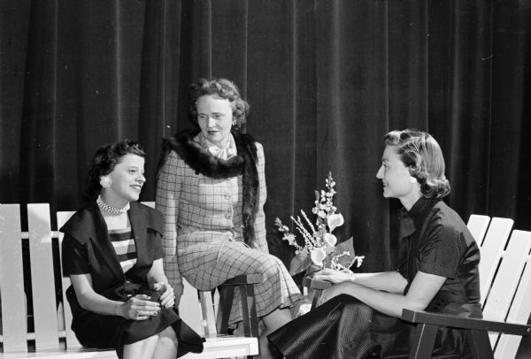 From left to right are Marjorie Meuer, Mary Wehrle, and Nancy Rankin at the Westmorland Community Association Annual Party held in the auditorium of Our Lady Queen of Peace Church.
