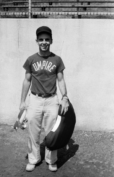 Chuck Amera, a graduate of the University of Wisconsin, has umpired more than a thousand games in the Madison Boys Baseball Program.