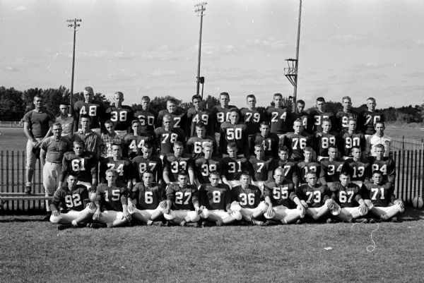 Team portrait of the Middleton High School football team.