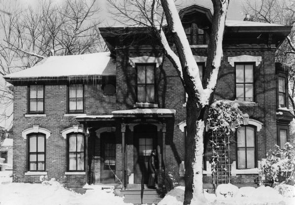 Exterior view of the brick home at 754 Jenifer Street. The home was built by John George Ott, a Swiss immigrant, who made the bricks for the home at his own brickyard on Madison's East Side.