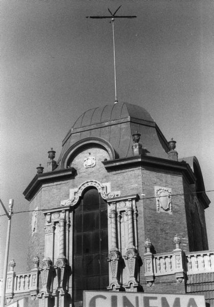 The ornate, domed tower of the Cinema Theater, 2090 Atwood Avenue, which was the Eastwood Theater and is now the Barrymore Theater.