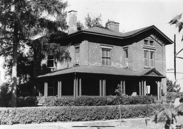Exterior view of the Italianate-style house, 401 North Carroll Street, built for Daniel Tenney in 1863 and owned by Breese Stevens.
