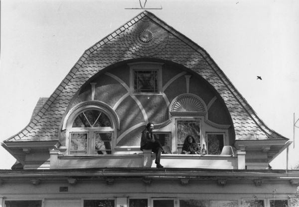An arched gable on a house at 1603 Jefferson Street.