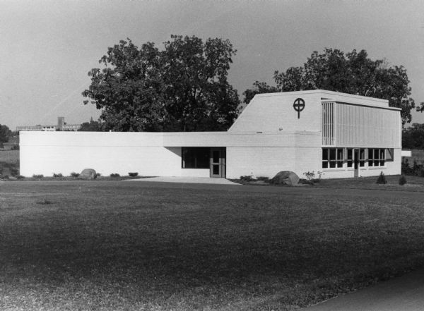 A sleek, "modern" architectural style applied to Our Savior Lutheran Church at 1206 Droster Road.