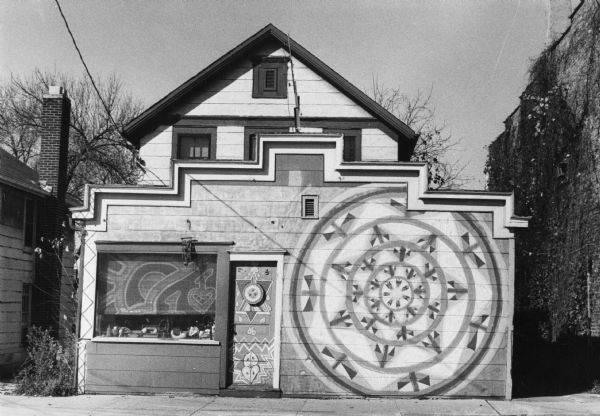1328 Williamson Street, decorated with psychedelic art.  Studio and home of artist Ginny Tricamo.