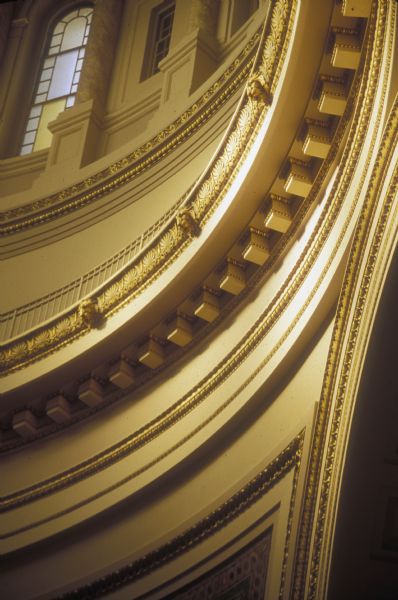 Detail of the rotunda in the Wisconsin State Capitol.