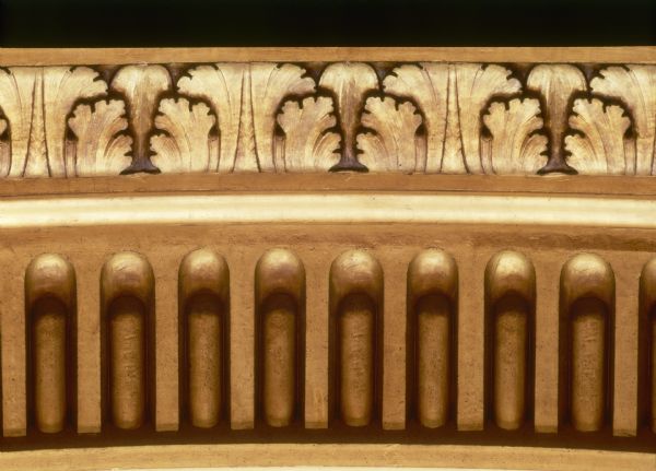 Detail of woodwork in the Wisconsin State Capitol.