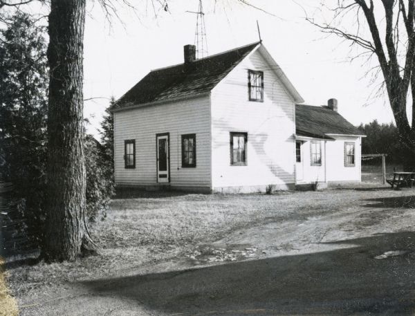 Typical vernacular-style house in the Plover, Wisconsin, area, probably built originally as a farmhouse.