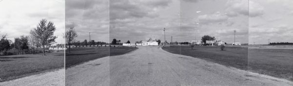 Panoramic view of State Highway 13 in Wood County from an unidentified intersecting local road.