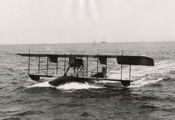 This press photograph illustrates what was then the most recent development in the Curtiss Flying boats at the Atlantic Coast Aeronautical Station at Newport News.  The caption that accompanied the photograph indicates that the Army planned to purchase hundreds of the airplanes as a deterent against U-boats in the Atlantic coastal waters.
