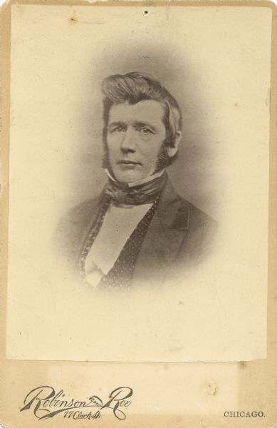 Portrait of Abel Dunning (1811-1881), one of the first farmers to take up residence in Dane County and the brother of prominent pharmacist Philo Dunning.