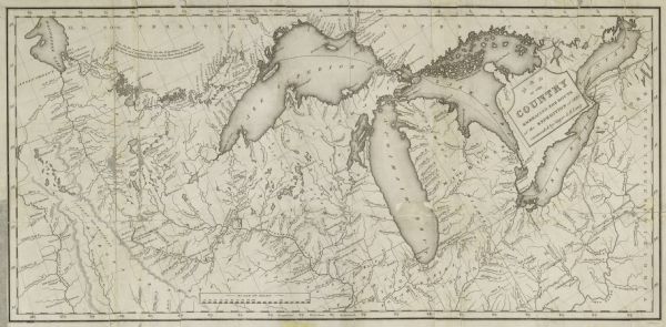 In 1823 U.S. Army major Stephen H. Long led an expedition of scientific, trade, and military investigation up the Mississippi River and the Red River of the North and through southern Canada. Lewis Cass, Governor of Michigan Territory, was among the promoters of this expedition. The map reads: "Map of the country embracing the route of the expedition of 1823 commanded by Major S.H. Long."