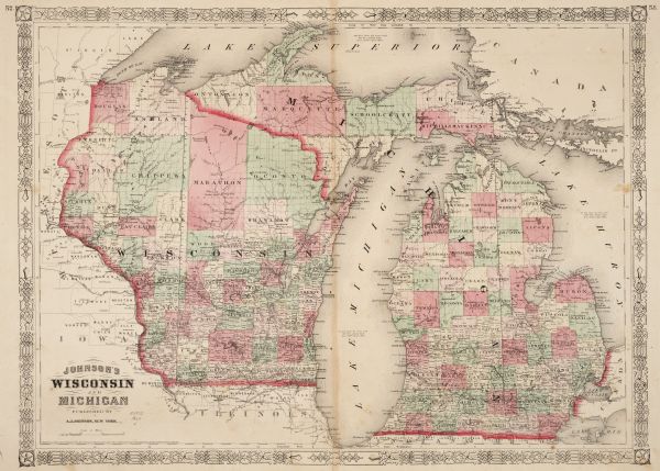 Map Of Wisconsin And Michigan Border