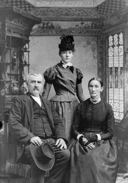 Two Women and a Man | Photograph | Wisconsin Historical Society