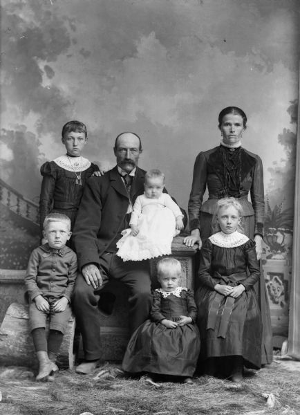 Adults and Children around Stone Wall | Photograph | Wisconsin ...