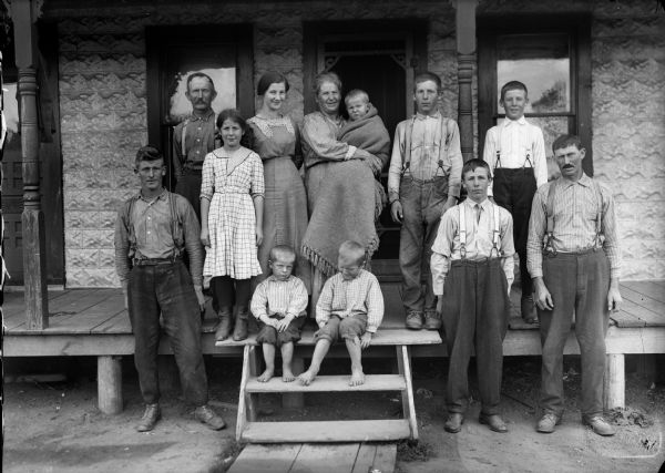 Family Portrait On Porch 