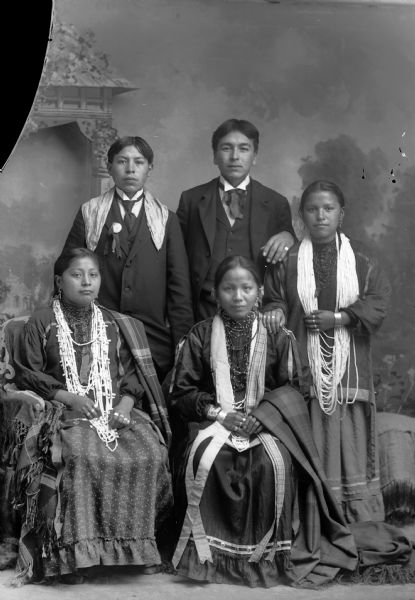 Studio Portrait of a Ho-Chunk Group | Photograph | Wisconsin Historical ...