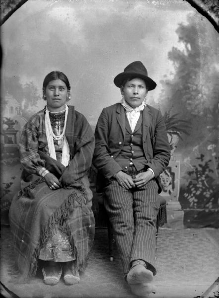 Ho-Chunk Couple | Photograph | Wisconsin Historical Society