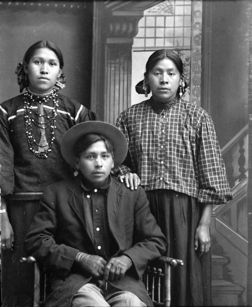 Studio Portrait of Ho-Chunk Youth | Photograph | Wisconsin Historical ...