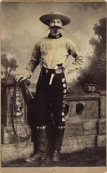 Man Wearing Wild West Outfit | Photograph | Wisconsin Historical Society