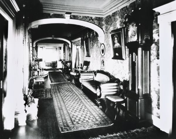 Downstairs hall in the Frank Brown home, 28 Langdon Street.