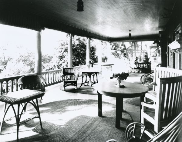 First floor porch of the Frank Brown home, 28 Langdon Street.